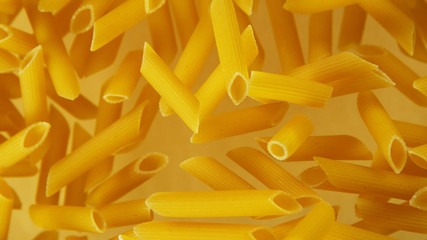 Freeze motion of flying uncooked pasta