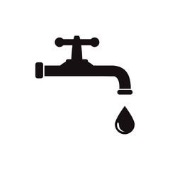 water faucet icon design vector logo template EPS 10