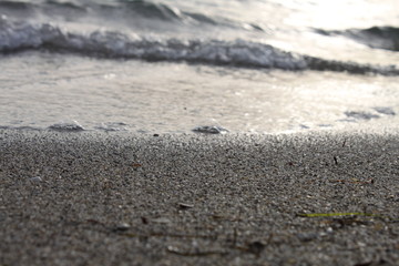 Fototapeta na wymiar plage dans le var temps orageux