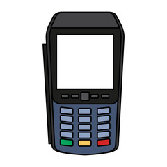 dataphone device technology isolated icon vector illustration design