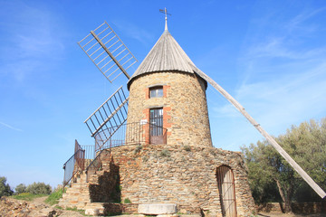Collioure oil mill in the Vermeille coast, used for the crushing of olives and the elaboration of...
