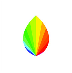 Spectrum leaf and shutter lens for nature photographer logo vector illustration