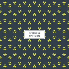 Cover template design with blue and yellow geometric pattern