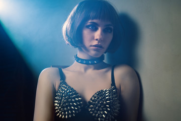 Beautiful Sexy Woman In Erotic Clothing For BDSM Domination