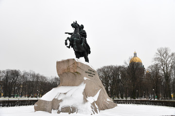 Monument to Peter First, Peter Great or the Bronze Horseman. St. Petersburg, Russia
