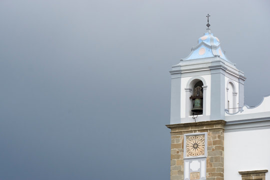 Architectural detail of an Ebora church in Portugal