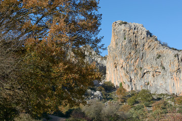Climbing area in the mountains of Malaga. Spain.
