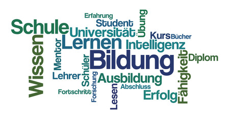Wortwolke - Bildung