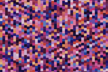 Fototapeta premium Colorful geometric pattern with different shapes. Oil painting on canvas style. Modern creative texture, minimal flat style. 