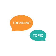 Trending topic icon flat style