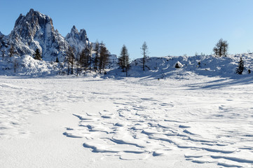 Dolomiti, paesaggio invernale