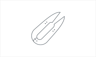 Pin cushion icon for storing sewing pins