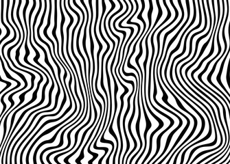 Modern background of black vertical swirling lines on a white background. Vector illustration pattern