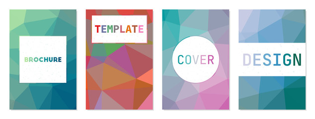 Set of digital covers. Can be used as cover, banner, flyer, poster, business card, brochure. Beautiful geometric background collection. Captivating vector illustration.