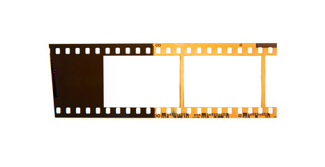 (35 mm.)Old film frame.With white space.film camera.