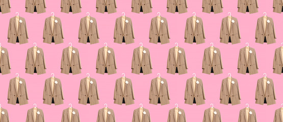Seamless pattern.  Fashion vintage.Jackets Use for t-shirt, greeting cards, wrapping paper, posters, fabric print.