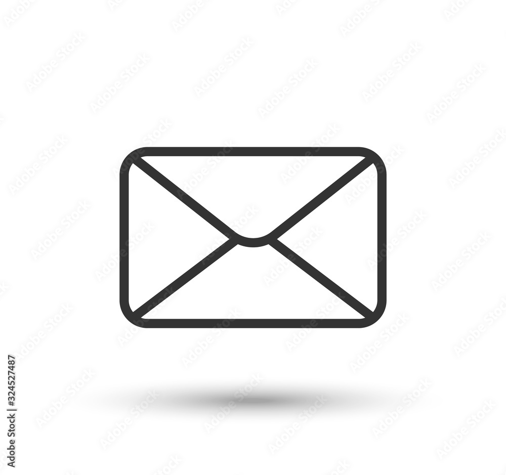 Poster message icon. letter linear icon. vector