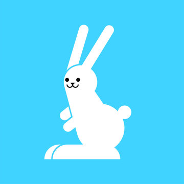 Hare icon cartoon isolated. rabbit vector illustration animal