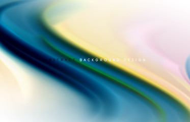 Abstract background - fluid color gradient waves, with dynamic motion line effect. Vector Illustration For Wallpaper, Banner, Background, Card, Book Illustration, landing page