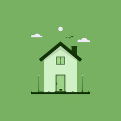 house and garden lighting - vector illustration