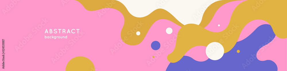 Poster modern backgrounds with abstract elements and dynamic shapes. compositions of colored spots. vector 