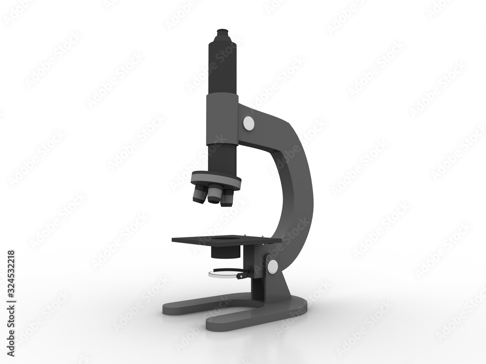 Poster 3d rendering microscope
