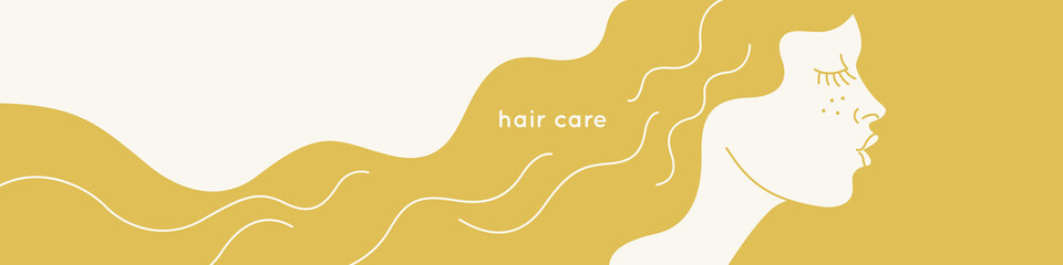 Hair care. Bright poster for the Barber shop. Elements to cutting and styling hair.