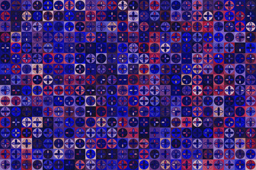 Geometric pattern with different colorful figures. Vector EPS 10 background for poster, banner, wallpaper, flyer, brochure