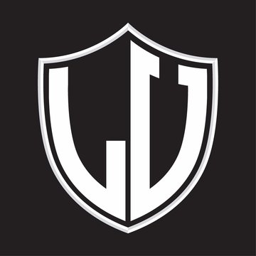 recommend clip art: LU Logo monogram with shield shape isolated on outline design template