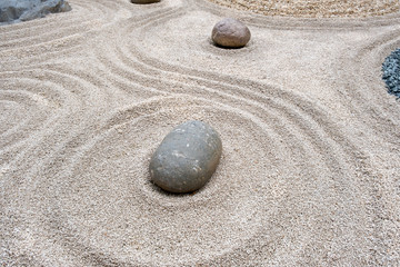 Japanese rock garden (zen garden) at Trentino Province, Italy