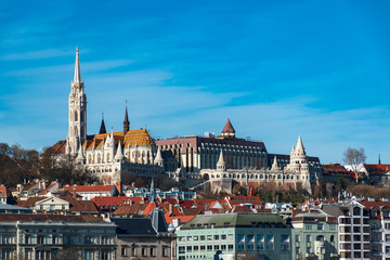 Fototapeta na wymiar aerial view of Budapest