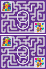 Easy cat maze - learning number 9
