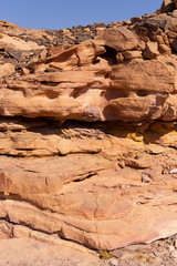 Coloured Canyon is a rock formation on Sinai peninsula. Sights of Nuweiba, Egypt.