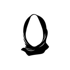 muslim veil Logo template vector illustration design