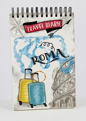 Sketches of the travel diary to Rome, Italy