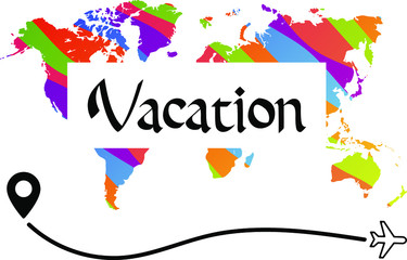 Obraz premium Vacation. Ready to post social media quote