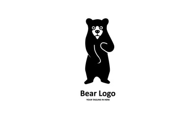 The flat bear logo concept is perfect for business, technology, contractor and housing symbols, health,sport, restaurants, education	