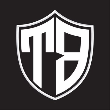 recommend clip art: TB Logo monogram with shield shape isolated on outline design template