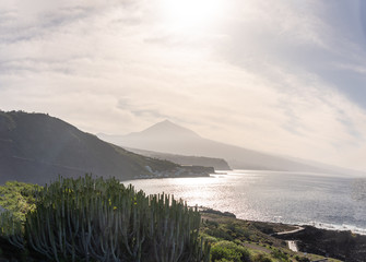landscape with atlantic and volcano
