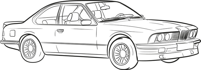 cartoon car,auto kreskówkowe,klasyk,klasyczne,sportowy samochód, zabytkowy samochód © Joanna