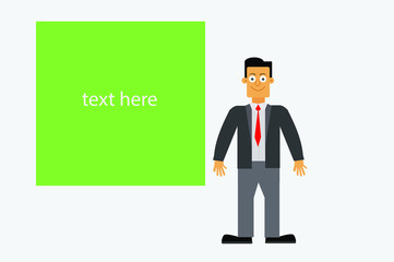 businessman background texy your write.vector illustration.