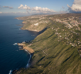 aerial view of the coast