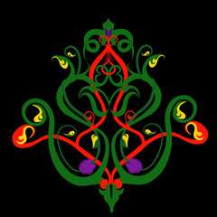 abstract background with ornament, motif nof flower