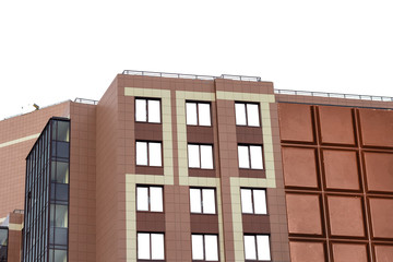 apartment building facade the concept of chocolate isolated