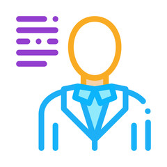 Human Silhouette Icon Vector. Outline Human Silhouette Sign. Isolated Contour Symbol Illustration