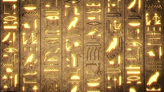  Hieroglyphics on Ancient Egyptian Stone Carving background