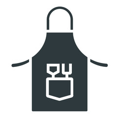 Barbecue Apron icons on white background