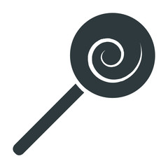 Candy lollipop icon on white background
