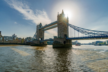 Tower Bridge London, an old bridge over the river Thames, United Kingdom, Great Britain, England