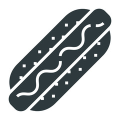 Hotdog icon on white background